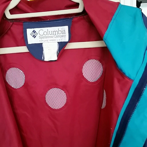 Columbia waterproof Raincoat blue. - Picture 4 of 8